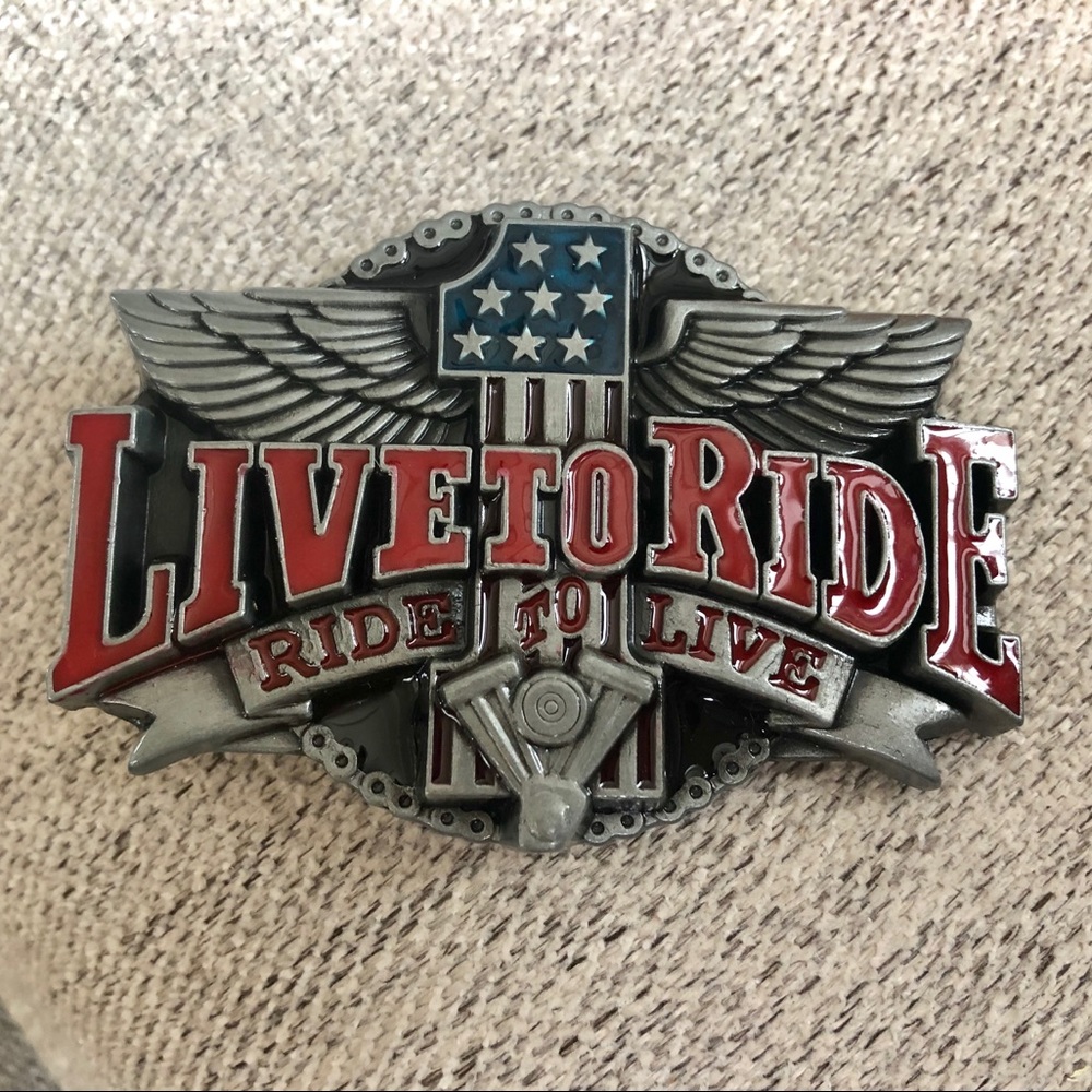 Live to Ride Belt Buckle